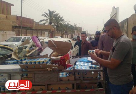 صحة المثنى تتلف وتصادر كميات من المواد الغذائية منتهية الصلاحية