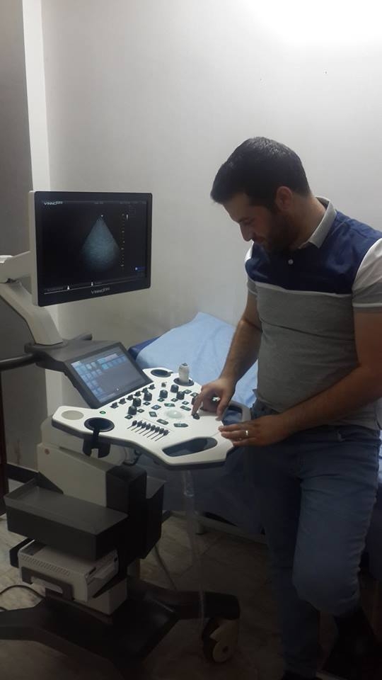 AL-MUBDAA Scientific Company in Dr. hassan ahmed fadam ( cardylogy) ultrasound VINNO E-20  